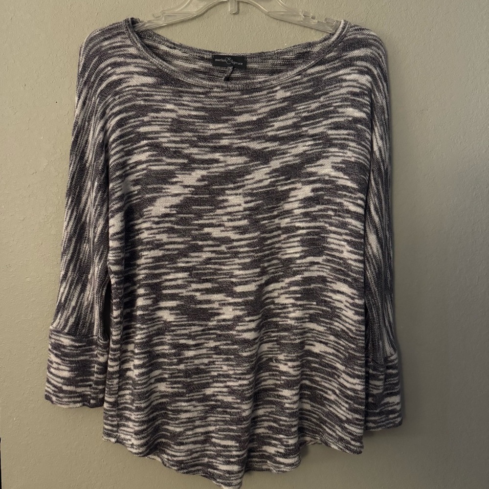 Market & Spruce Stitch Fix Gray Space Dye Sweater Women’s Medium